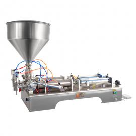 G2WG Ointment Filling Machine Hopper Paste Filler Machine Semi Auto Filling Double Heads Cylinders Piston Filler